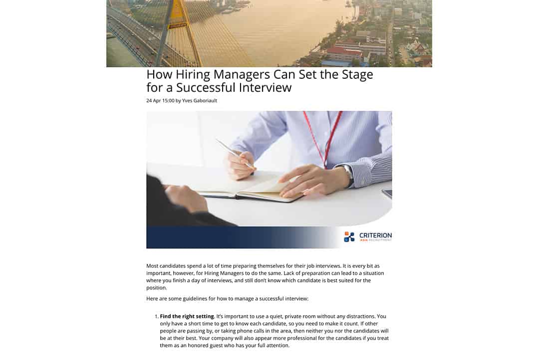 How Hiring Managers Can Set The Stage For A Successful Interview - Lexicon